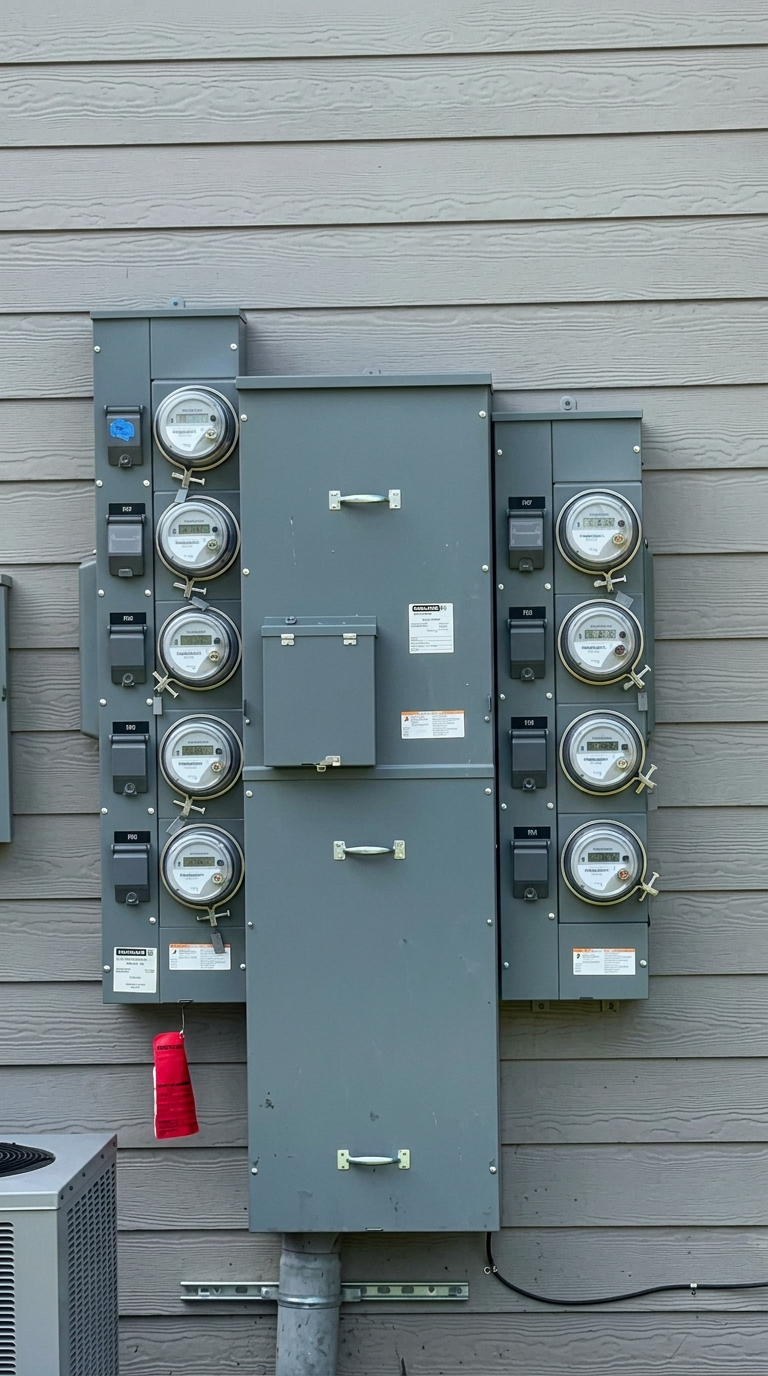 Commercial meter bank